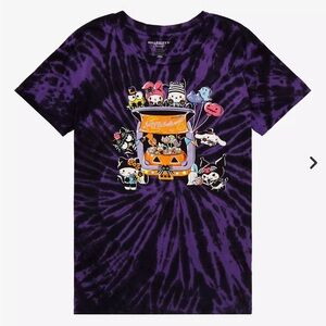 New Sanrio Halloween purple tie dye car tee